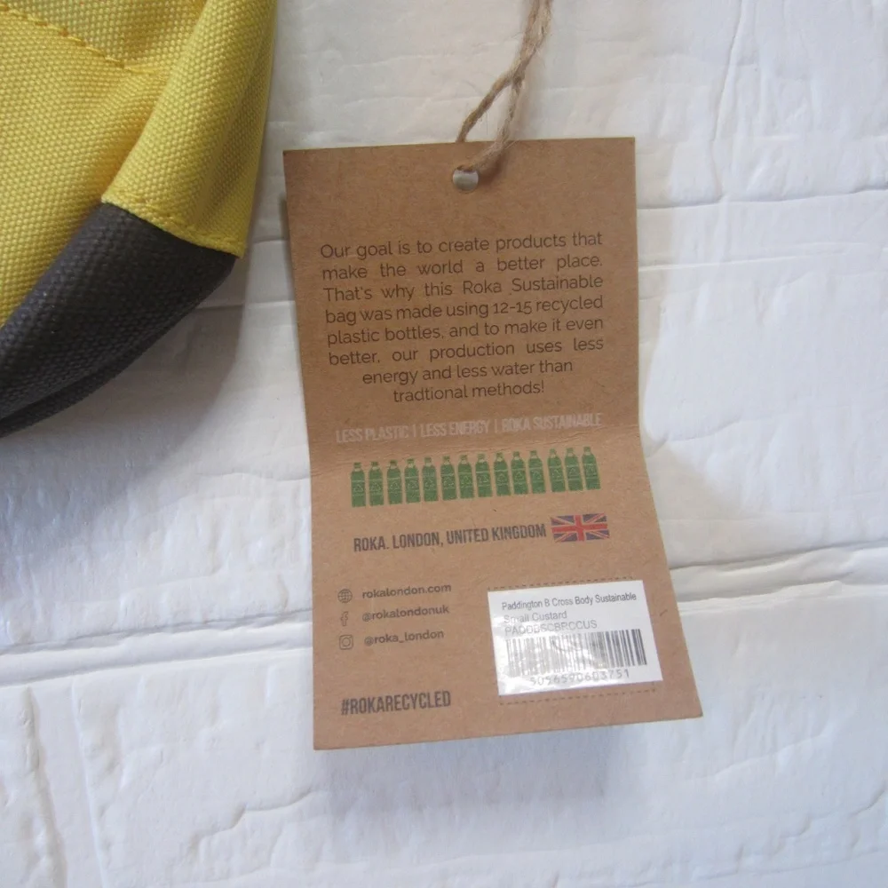 NWT ROKA PADDINGTON CROSSBODY BAG IN CUSTARD - Size Small/medium - Picture 5 of 6